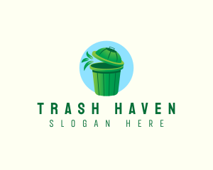 Trash Garbage Bin logo design