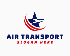 Star Airplane Aviation logo design