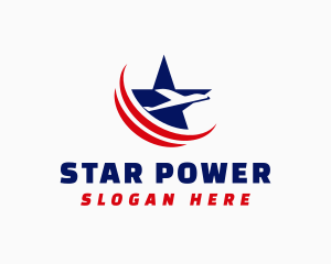 Star Airplane Aviation logo design