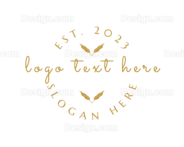 Cursive Elegant Floral Logo