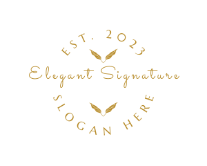 Cursive Elegant Floral logo design