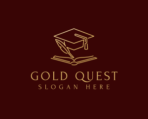 Gold University Graduate logo design