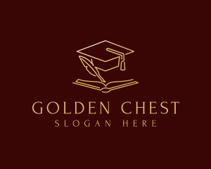 Gold University Graduate logo design