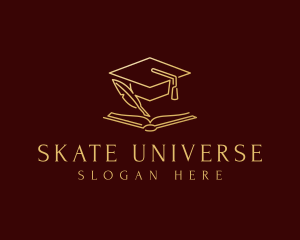 Gold University Graduate logo design