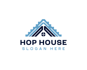 Roof House Construction logo design