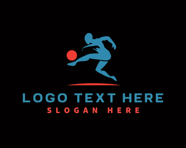 Kicking logo example 3