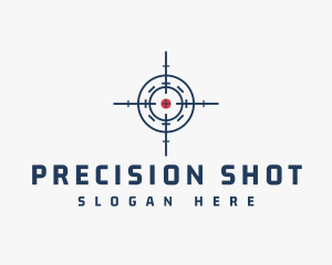 Hunter Target Crosshair logo design