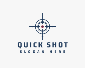 Hunter Target Crosshair logo design