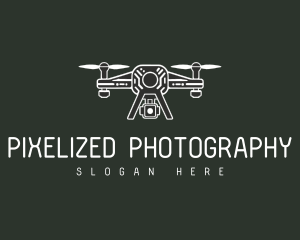 Minimalist Drone Tech logo design