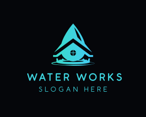 Water House Droplet logo design