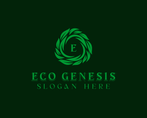 Leaves Nature Garden logo design