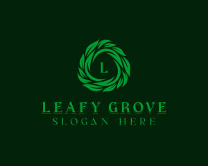 Leaves Nature Garden logo design