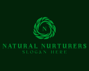 Leaves Nature Garden logo design