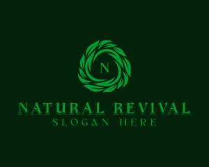 Leaves Nature Garden logo design