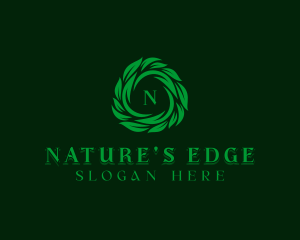 Leaves Nature Garden logo design