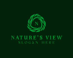 Leaves Nature Garden logo design