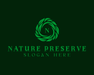 Leaves Nature Garden logo design