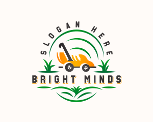 Lawn Mower Gardening Logo