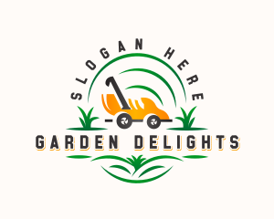 Lawn Mower Gardening logo design