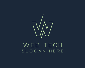 Tech Software Letter W logo design