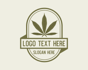 Vintage  Hemp Leaf logo