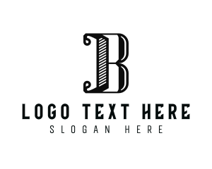 Antique Brand Letter B logo