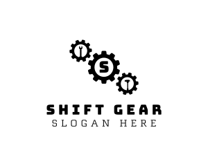 Mechanic Repair Cogwheel logo design