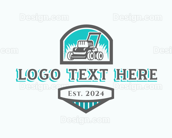 Landscaping Lawn Mower Logo