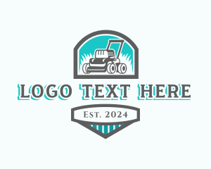 Landscaping Lawn Mower Logo