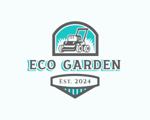 Landscaping Lawn Mower logo design