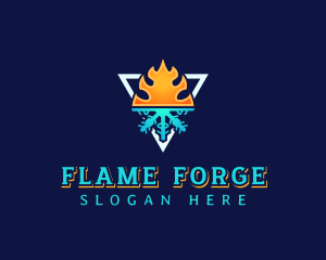 Ventilation Fire Ice logo design