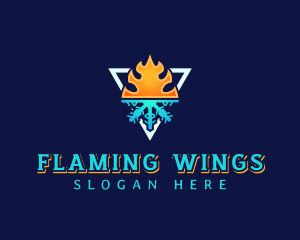 Ventilation Fire Ice logo design