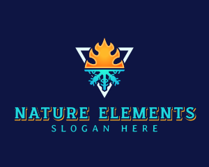 Ventilation Fire Ice logo design