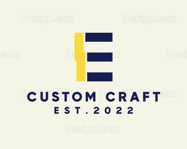 Electric Bolt Letter E Logo