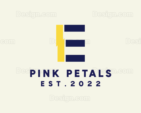 Electric Bolt Letter E Logo