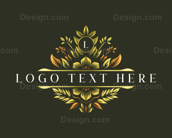 Elegant Floral Crest Logo