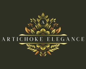 Elegant Floral Crest logo design