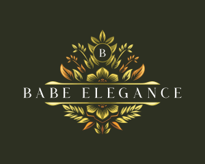 Elegant Floral Crest logo design