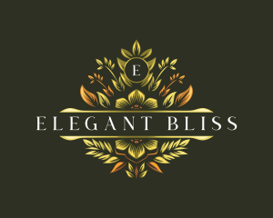Elegant Floral Crest logo design