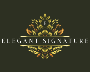 Elegant Floral Crest logo design