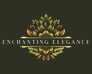 Elegant Floral Crest logo design