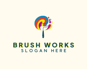 Paint Brush Painting  logo design