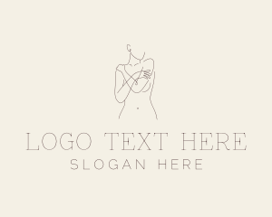 Nude Naked Beautiful Woman logo