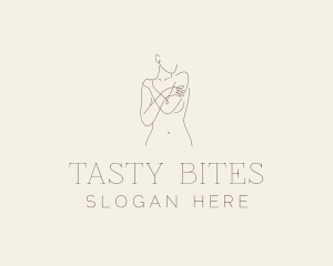 Nude Naked Beautiful Woman Logo