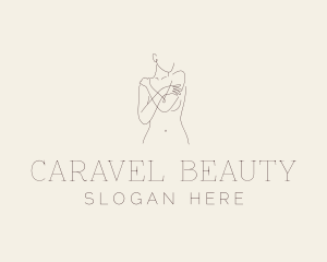 Nude Naked Beautiful Woman logo design