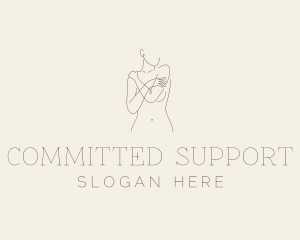 Nude Naked Beautiful Woman logo design