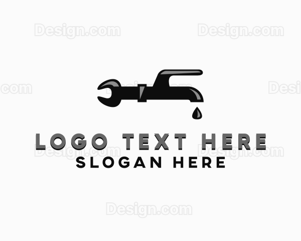 Faucet Wrench Plumbing Logo