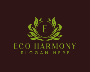  Eco Leaf Ornament logo design