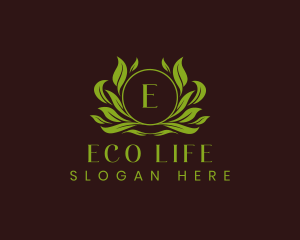  Eco Leaf Ornament logo design