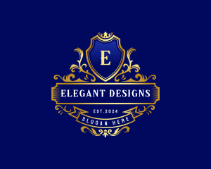 Luxury Shield Crown logo design